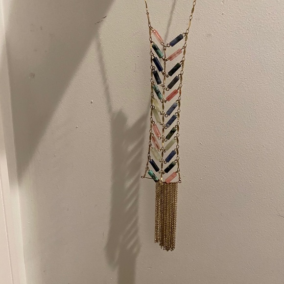 Anthropologie ladder necklace with stones - Picture 4 of 4